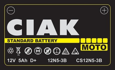 CIAK STARTER MOTO 12V 5AH D+ 60A 12N5-3B